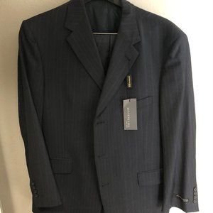 Kenneth Cole Navy  stripe suit size 46